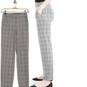 Max Studio knit plaid soft trousers size large slim trouser